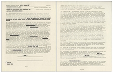 Three Stooges Agreement Signed by Moe Howard, Larry Fine & Joe DeRita for an Appearance on ''The Danny Thomas Special''